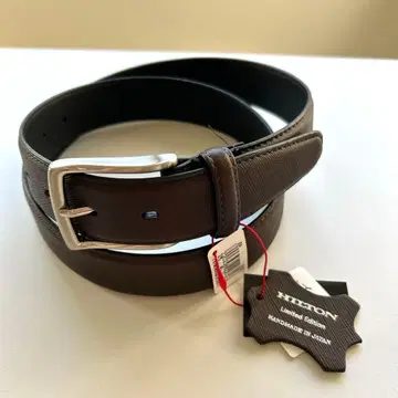 [ 미사용품 ] 힐튼 HILTON 벨트 다크 브라운 일본제 남성용