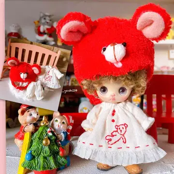 [ 빨간색 곰돌이 3개 set ] 미니 브라이스 아웃핏