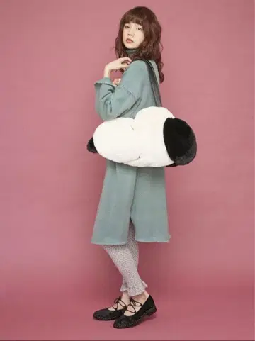 [ 미사용 새상품 ] merry jenny 빅 스누피 퍼 토트백