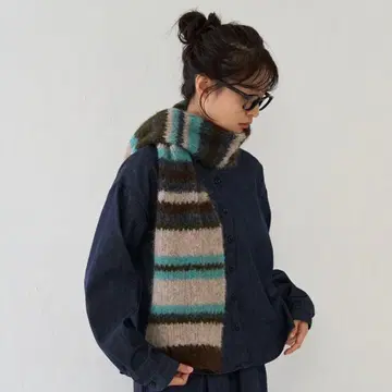 bargiee 보더 머플러 브라운