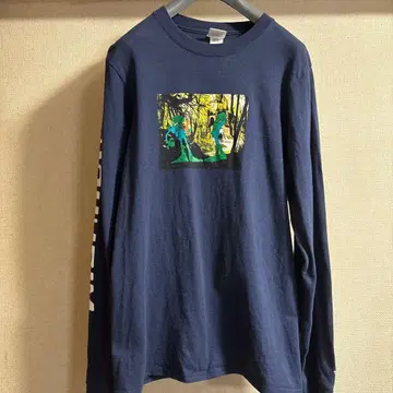 NOAH 노아 네이비 S 사이즈 그래픽 긴팔 티셔츠