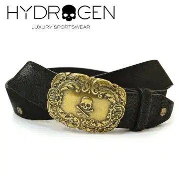 HYDROGEN 스컬 디자인 가죽 벨트