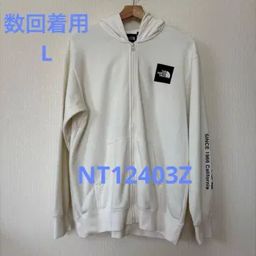THE NORTH FACE 메시지 로고 후드티 화이트 남성용 L