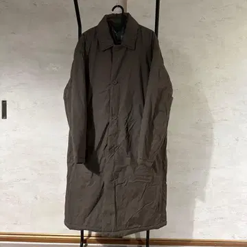 MUJI 무인양품 워셔블 솜 스텐카라 코트 L 다크 모카 브라운