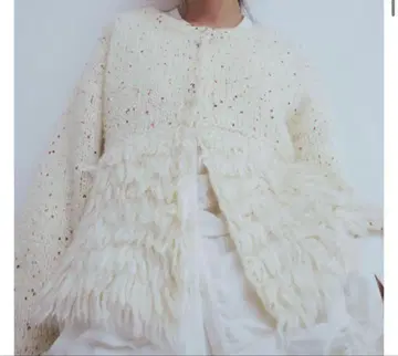 Andequal 프린지 디자인 그리터 니트