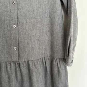 띠어리 럭스 그레이 원피스 38 7부 소매 버튼