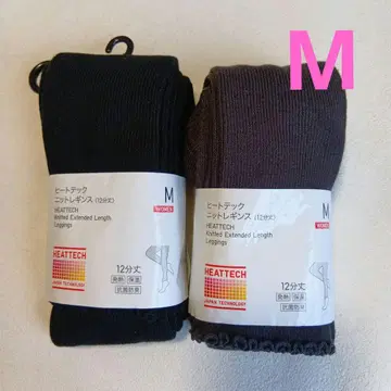 [유니클로] 히트텍 니트 레깅스 (12분 길이) 2켤레 세트 단종품
