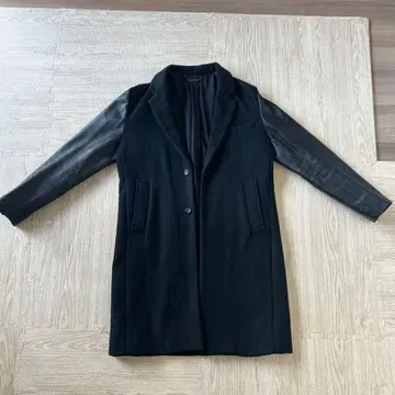 monkey time 블랙 체스터 코트