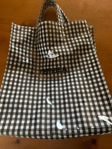 가격 인하 템베아 TEMBEA 깅엄 체크 토트백 새상품급