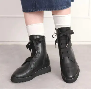 미사용 통굽 숏부츠 24cm