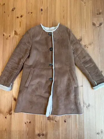 Ray BEAMS 무스탕 코트 S 사이즈 브라운