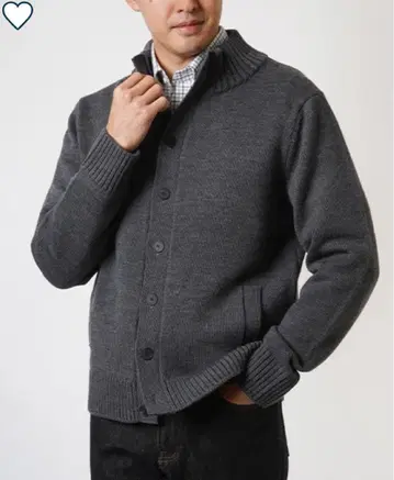 가마쿠라 셔츠 스탠드 카라 가디건 M 사이즈 그레이