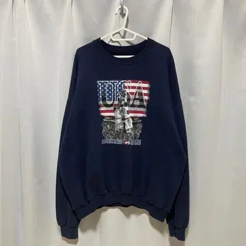 농구 트레이닝복 구제 의류 USA 네이비