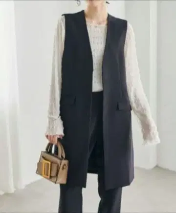 RANAN 롱베스트 셋업 라난 블랙 L 사이즈