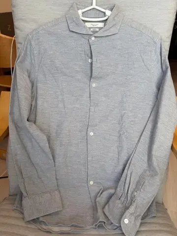 EDIFICE 코튼 스트레치 긴팔 셔츠 라이트 그레이