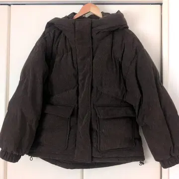 Ungrid 브라운 코듀로이 다운 자켓