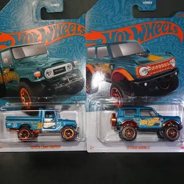 Hot Wheels 도요타 랜드 크루저 포드 브롱코 2세트