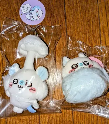 새상품 치이카와 모몽가 꼬리 퐁퐁 기생 마스코트 2개 세트 봉제 인형