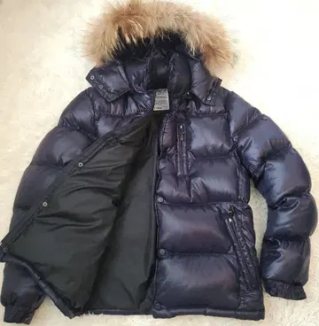 빅 사이즈 컨디션 최상 CAMP7 다크 퍼플 두꺼운 다운 자켓