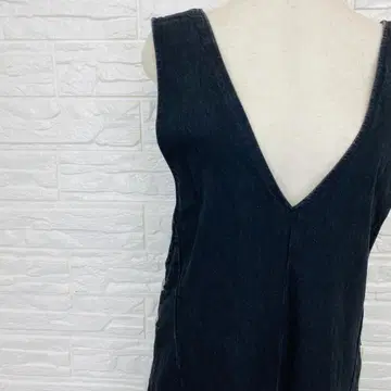 Lee V넥 데님 살로펫 스커트 블랙 F [1568-40]