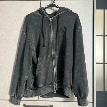 AGEM 다크 그레이 집업 후디