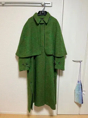 MAISON SPECIAL 그린 케이프 코트 38