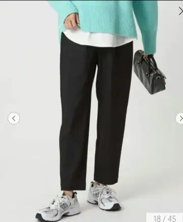 그린 레이블 릴랙싱 올마이 울 기모 테이퍼드 팬츠