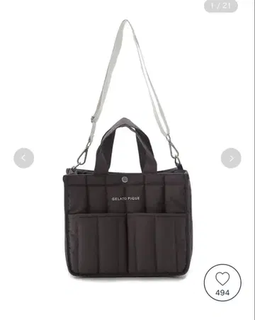 미사용 새상품 [ CAT&DOG ] 퀼팅 산책백 M 젤라또피케