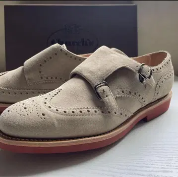 미사용 처치 켈비 샌드 90G 러버 솔 더블 몽크 스트랩