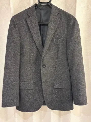 새상품급 실크 혼방 뉴요커 트위드 자켓 서리 트위드