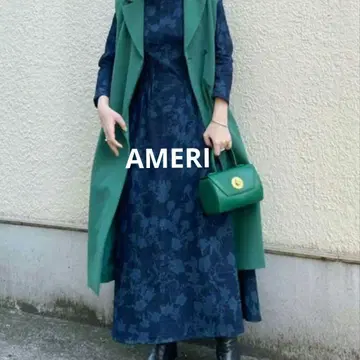 AMERI 아메리 빈티지 KEILY FLOWER DENIM DRESS