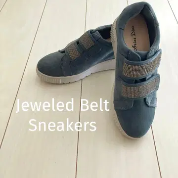 [ 미사용 새상품 ] 비쥬 벨트 통굽 스니커즈