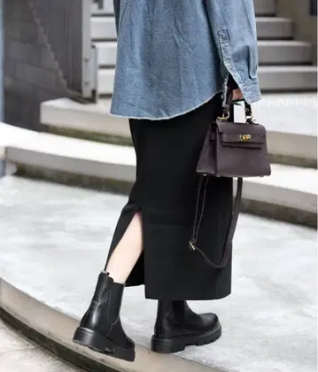 framework 총침 타이트 스커트 블랙 36