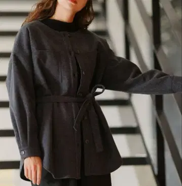 niko and 다크 그레이 노카라 자켓 리본 포함