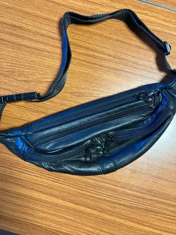 가죽 파니 팩 블랙 3 포켓