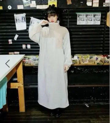 니코앤드 [MODE NORM CORE] 플리스 지퍼 맥시 원피스 L