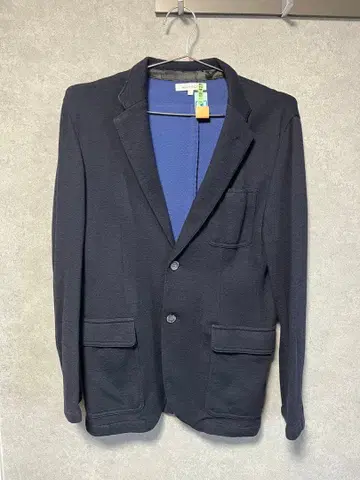 ABAHOUSE 네이비 테일러드 자켓 니트 소재