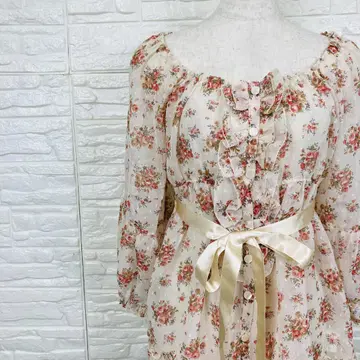 레스트로즈 원피스 미니 M 꽃무늬 오프숄더 [2726-29]