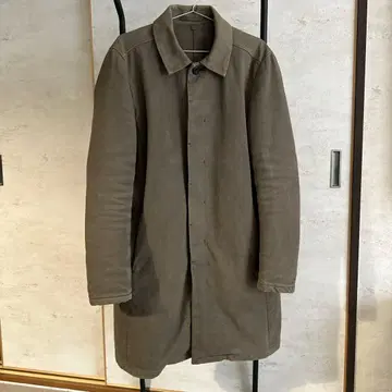 카즈유키 쿠마가이 스텐카라 코트 황화 염색