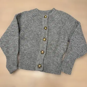 ZARA 그레이 버튼 가디건 미사용