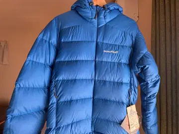 montbell 후드 부착 다운 자켓 파랑