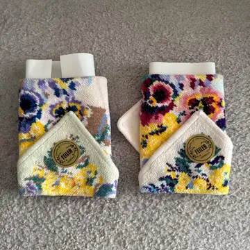 FEILER 플라워 무늬 손수건 2장 세트