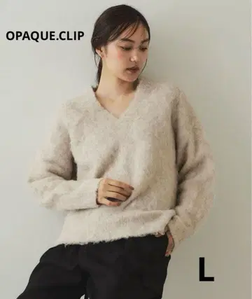 OPAQUE.CLIP 알파카 혼방 V넥 니트