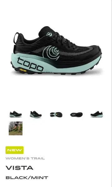 Topo Athletic VISTA 블랙/민트