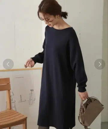 URBAN RESEARCH DOORS 밀라노 리브 보트넥 원피스