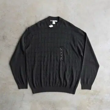 90s PERRY ELLIS 페리 엘리스 실크 모크넥 니트 스웨터