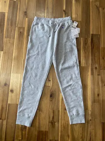 Champion 그레이 스웨트 팬츠 M 사이즈 테이퍼드