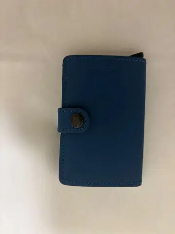 파란색 합성 피혁 카드 케이스