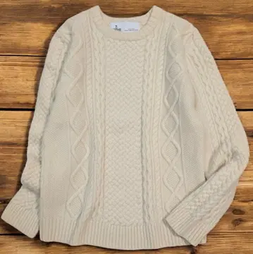 새상품급 그린 라벨 릴랙싱 해밀턴 아란 크루넥 니트