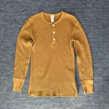 헬스니트 슈퍼 헤비 와플 밀리터리 헨리넥 긴팔 T셔츠 L